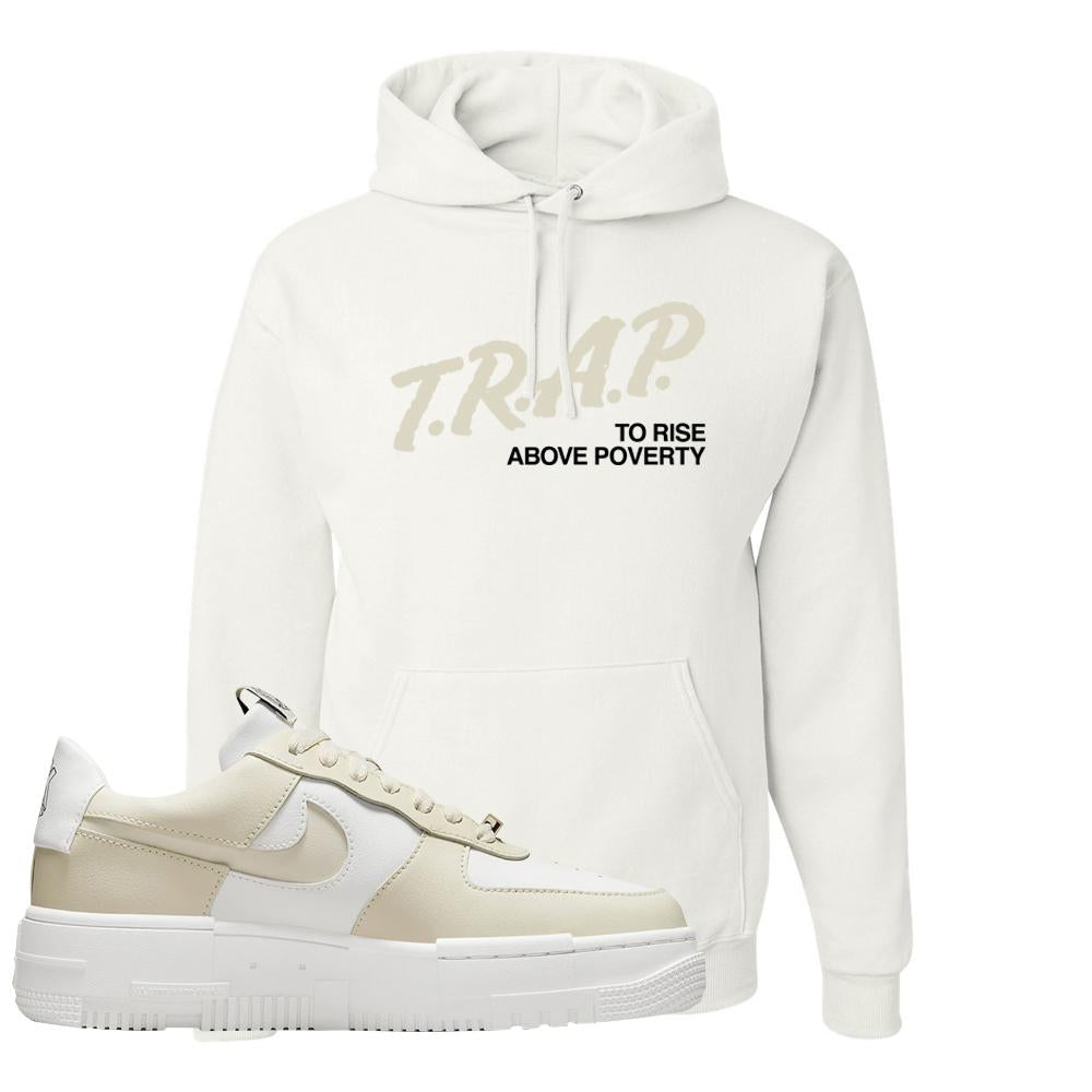 Pixel Cream White Force 1s Hoodie | Trap To Rise Above Poverty, White