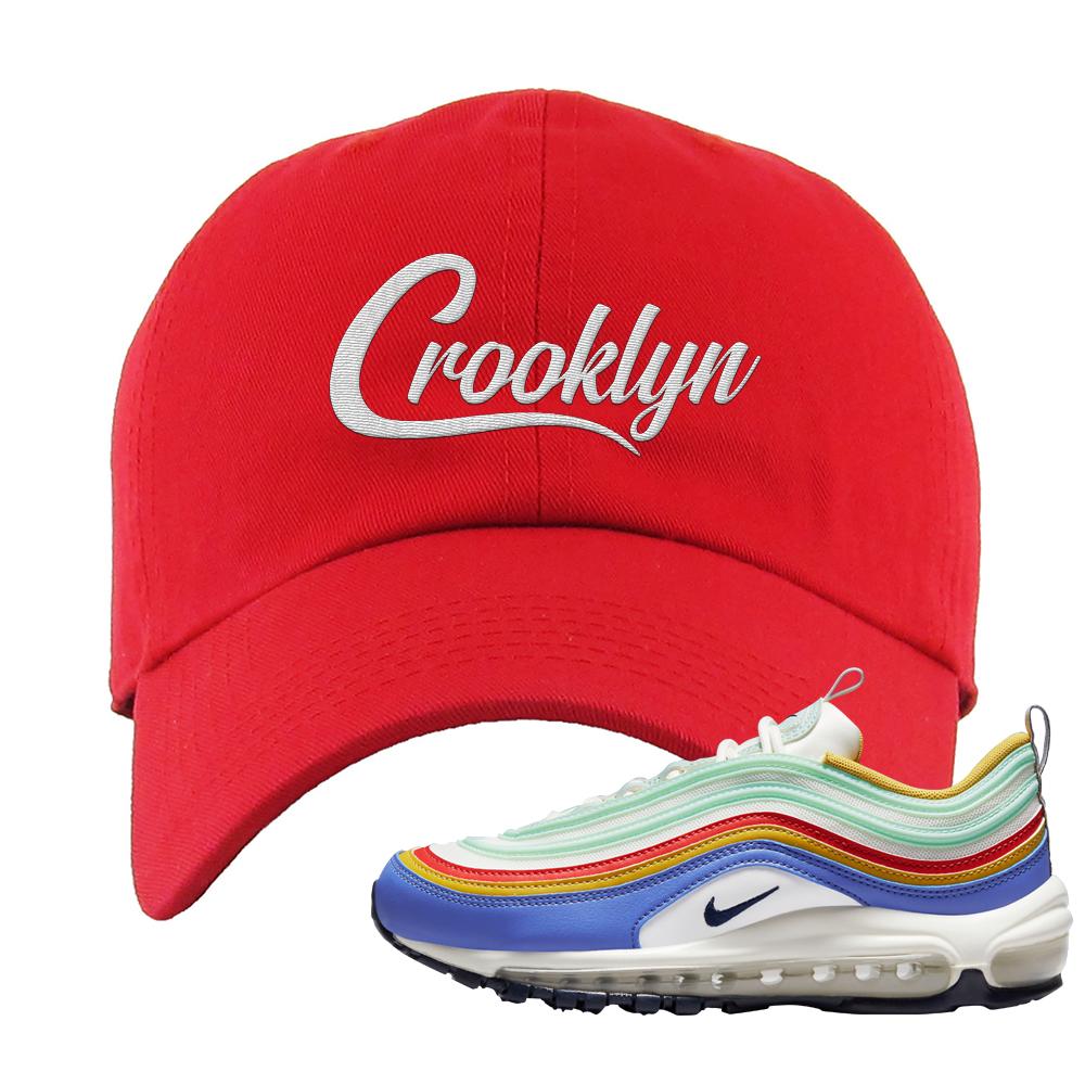 Multicolor 97s Dad Hat | Crooklyn, Red