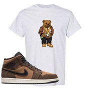 Earthy Brown Mid 1s T Shirt | Sweater Bear, Ash