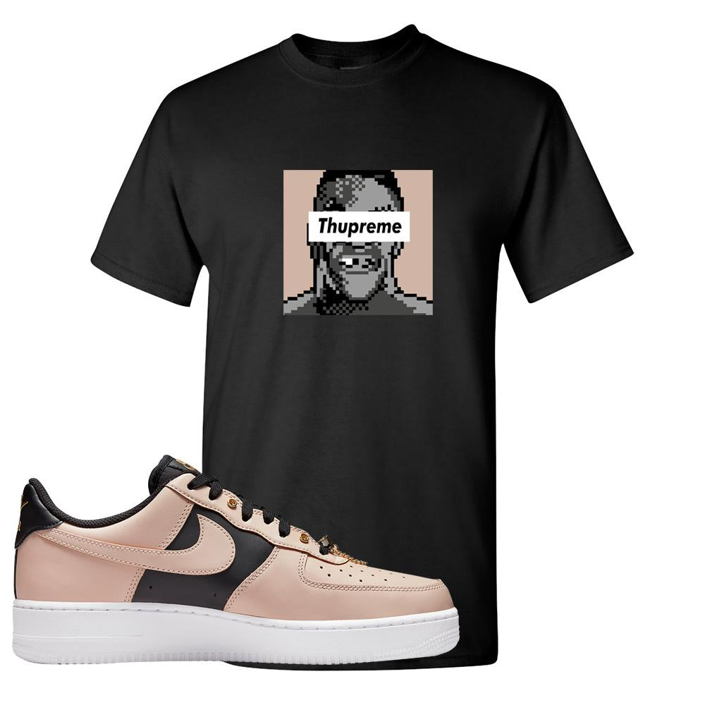 Air Force 1 Low Bling Tan Leather T Shirt | Thupreme, Black