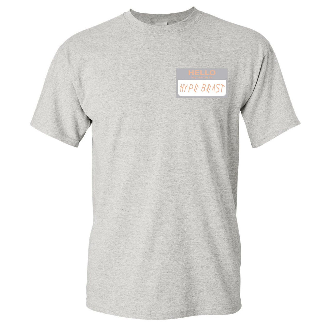 True Form v2 350s T Shirt | Hello My Name Is Hype Beast Woe, Heathered Sports Gray