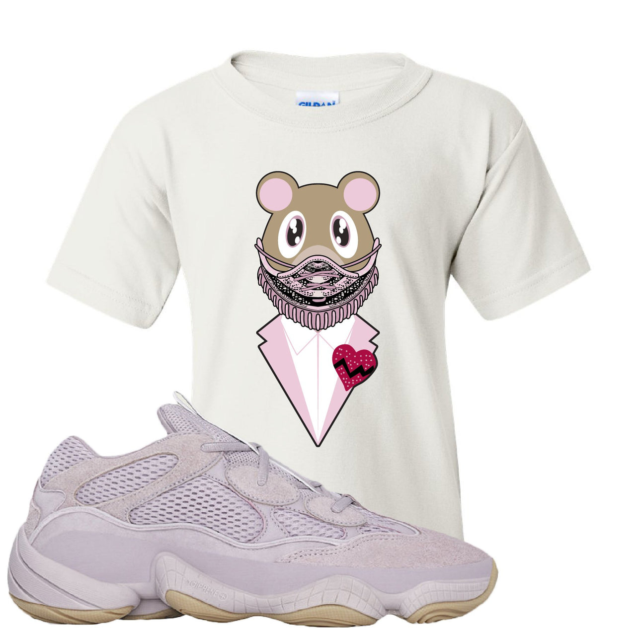 Yeezy 500 Soft Vision Yeezy Sneaker Mask White Sneaker Hook Up Kid's T-Shirt
