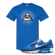 Air Max 90 First Use T Shirt | All Seeing Eye, Royal