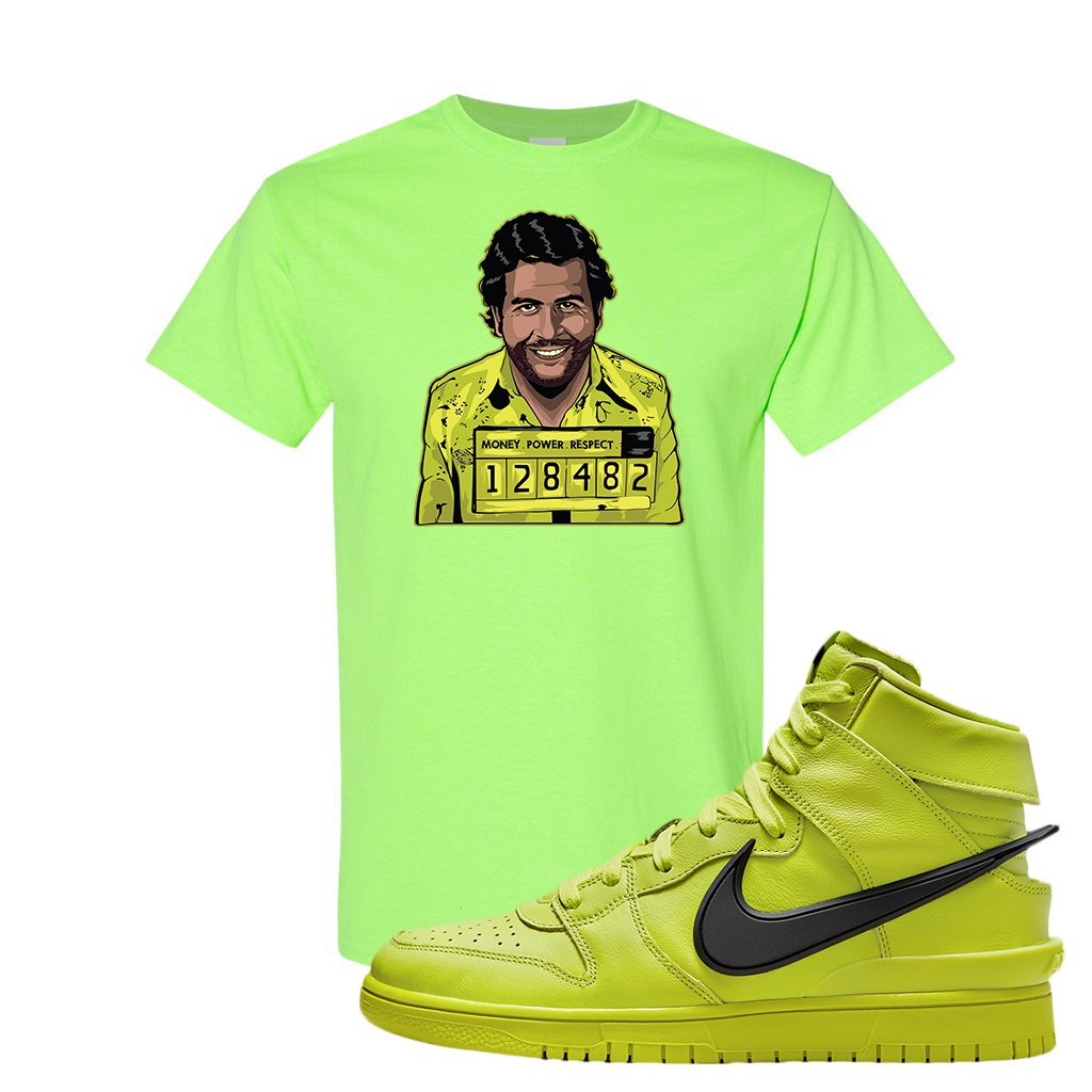 Atomic Green High Dunks T Shirt | Escobar Illustration, Safety Green