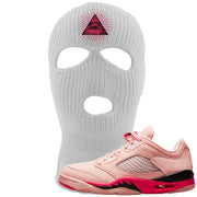Arctic Pink Low 5s Ski Mask | All Seeing Eye, White