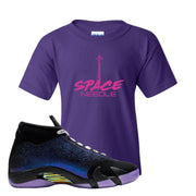 Doernbecher 14s Kid's T Shirt | Space Needle, Purple