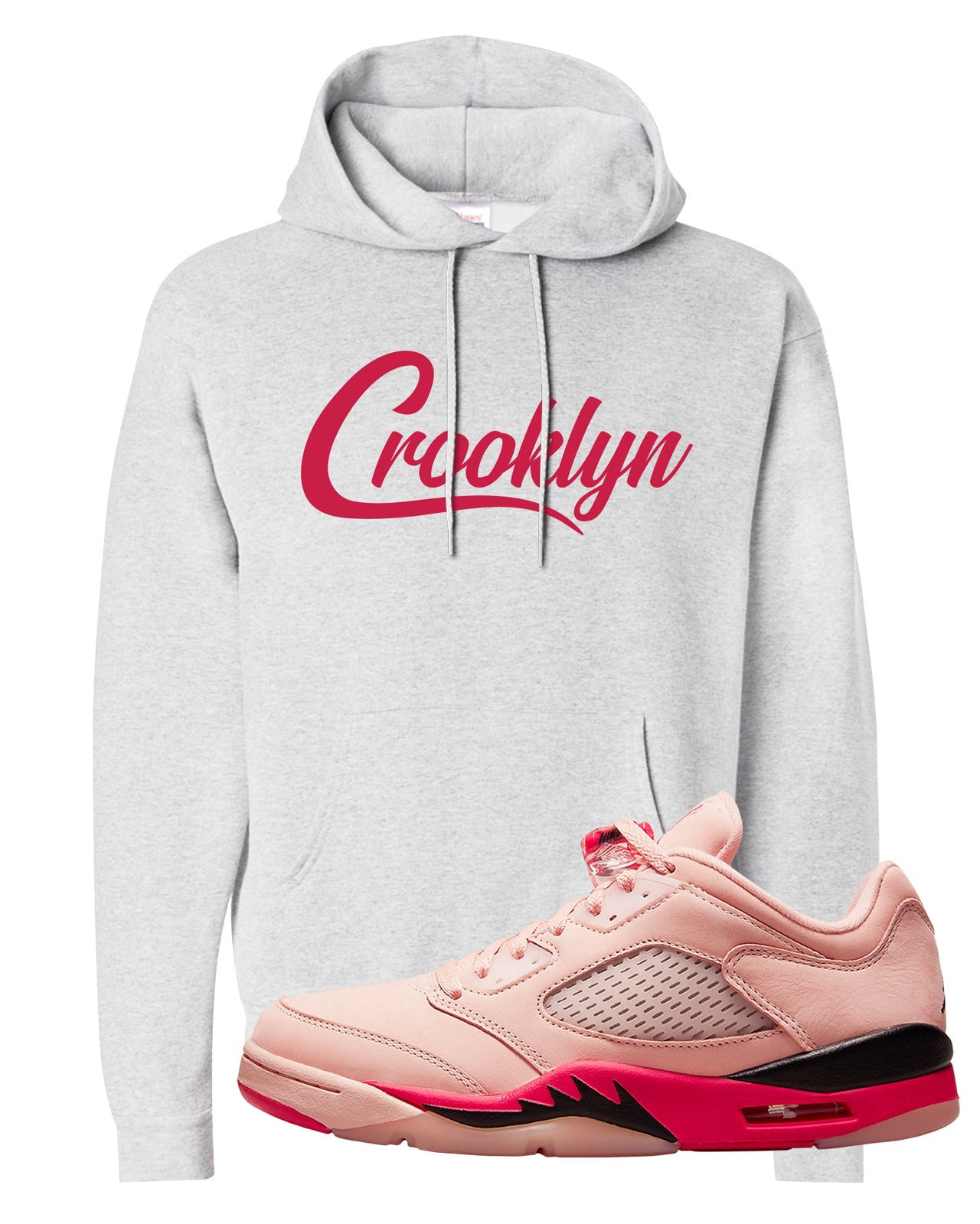 Arctic Pink Low 5s Hoodie | Crooklyn, Ash