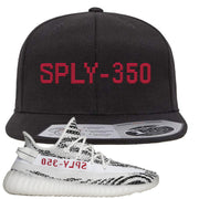 Yeezy Boost 350 V2 Zebra Sply-350 Black Sneaker Hook Up Snapback Hat