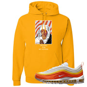 Club Orange Yellow 97s Hoodie | God Told Me, Gold