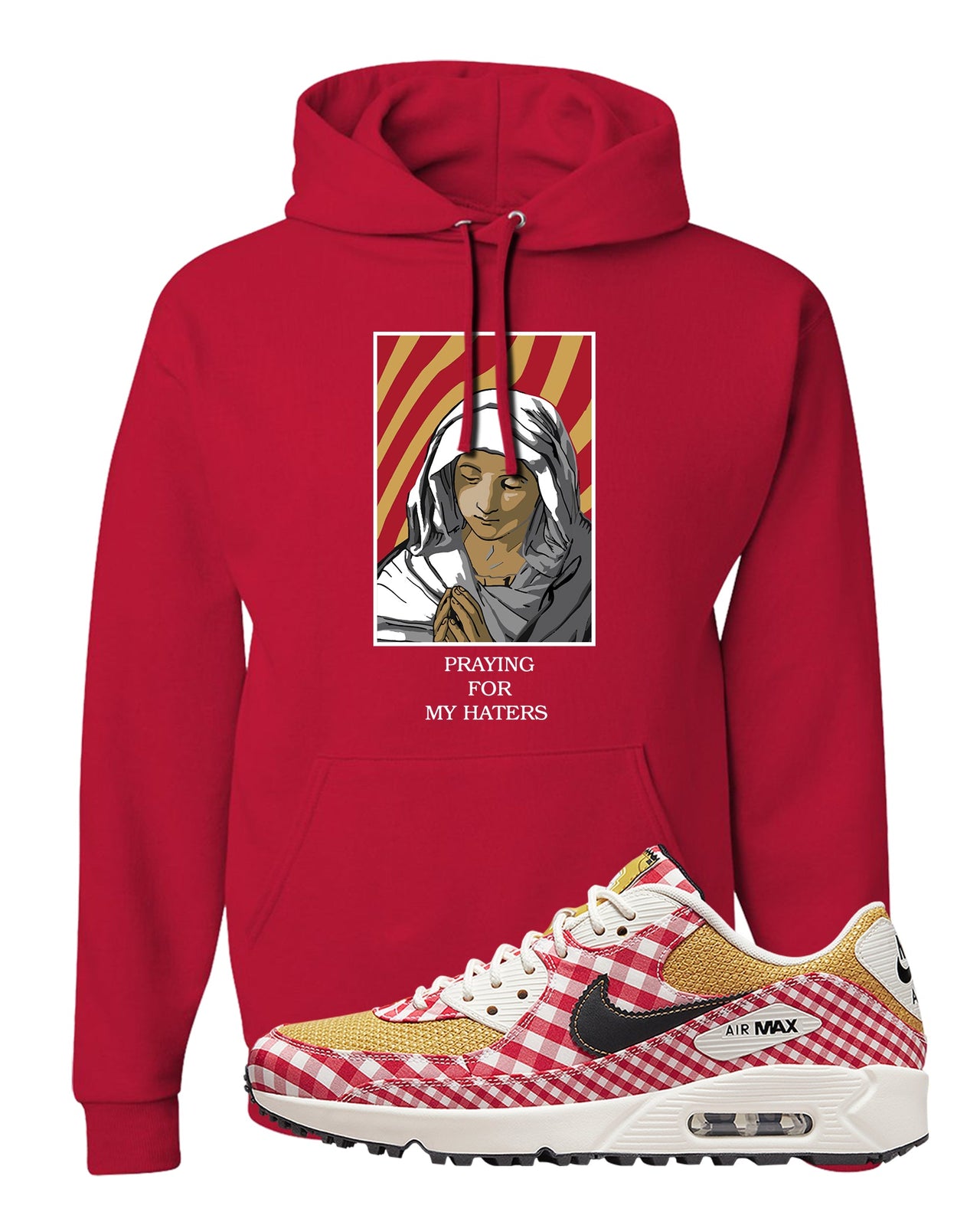 Picnic Golf 90s Hoodie | God Told Me, Red