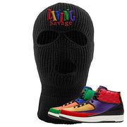 WMNS Multicolor Sneaker Black Ski Mask | Winter Mask to match Nike 2 WMNS Multicolor Shoes | Living Savage