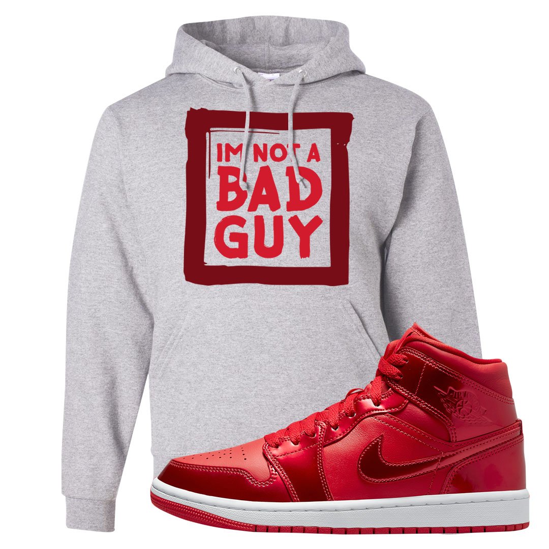 University Red Pomegranate Mid 1s Hoodie | I'm Not A Bad Guy, Ash