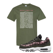 Olive Pink Camo 95s T Shirt | Vibes Japan, Military Green