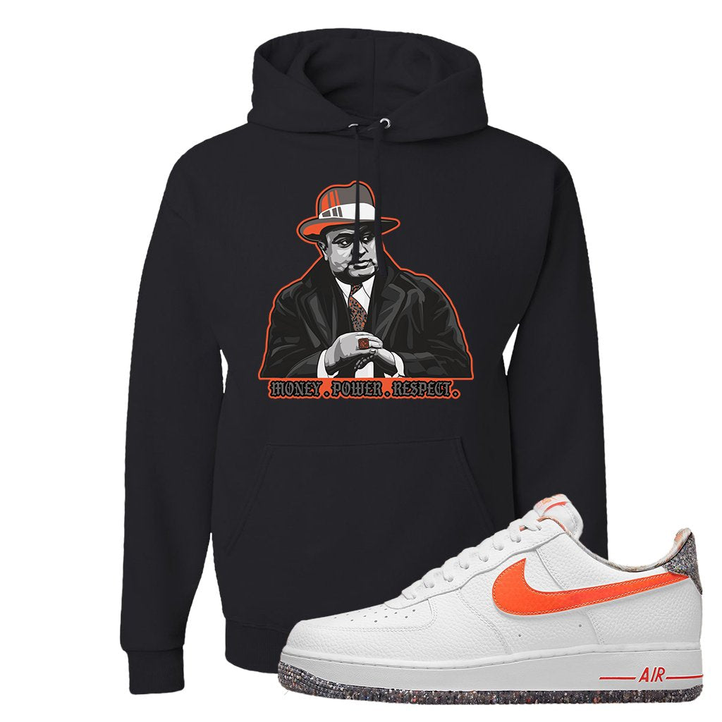 Air Force 1 Low Crimson Grind Rubber Hoodie | Capone Illustration, Black