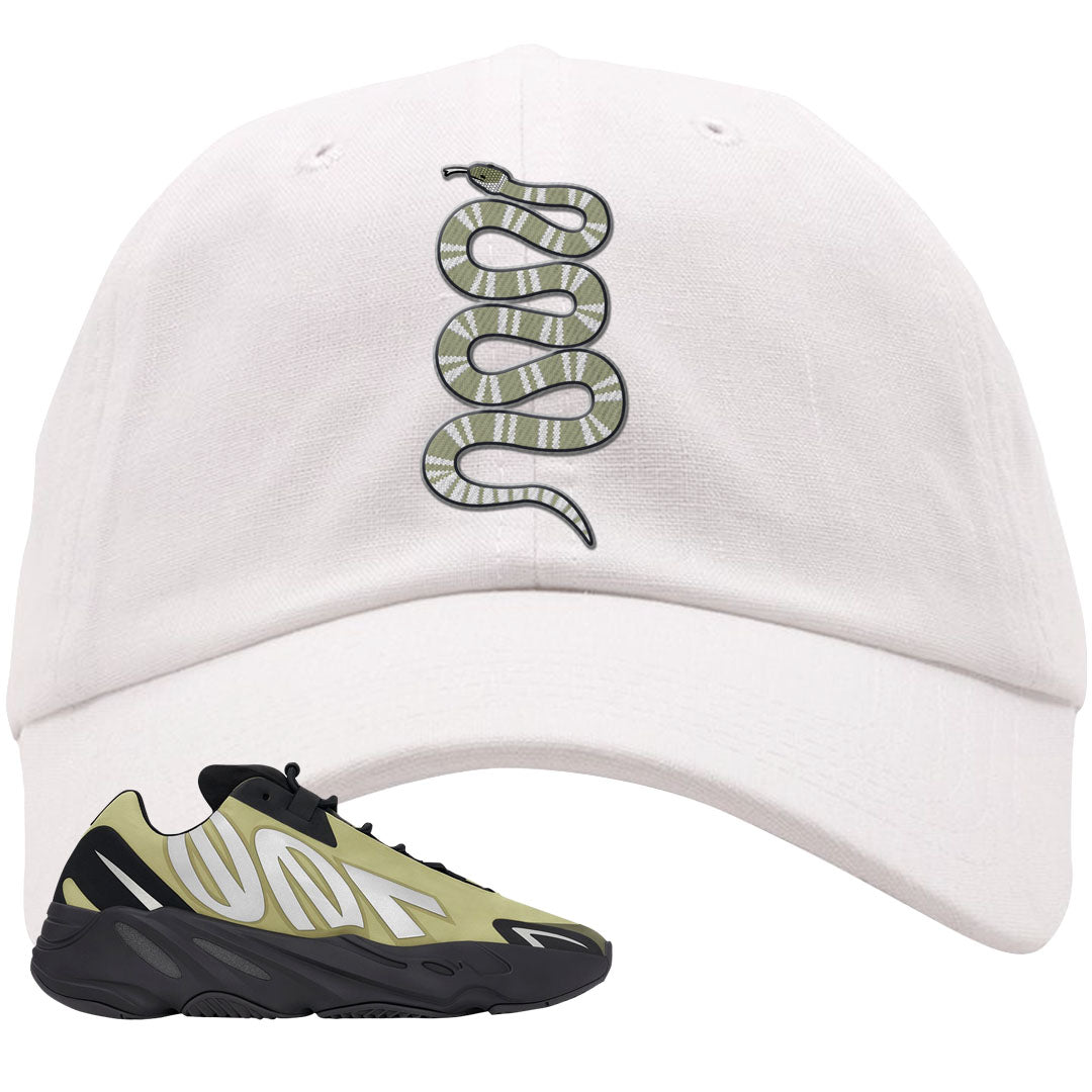 Resin MNVN 700s Dad Hat | Coiled Snake, White
