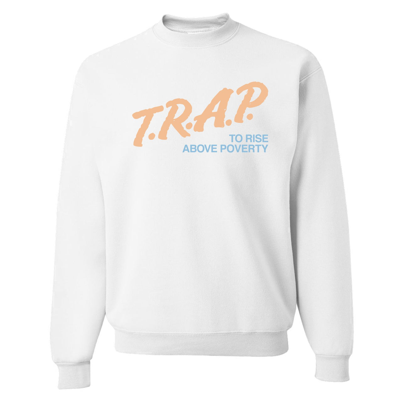 Hyperspace 350s Crewneck Sweater | Trap To Rise Above Poverty, White