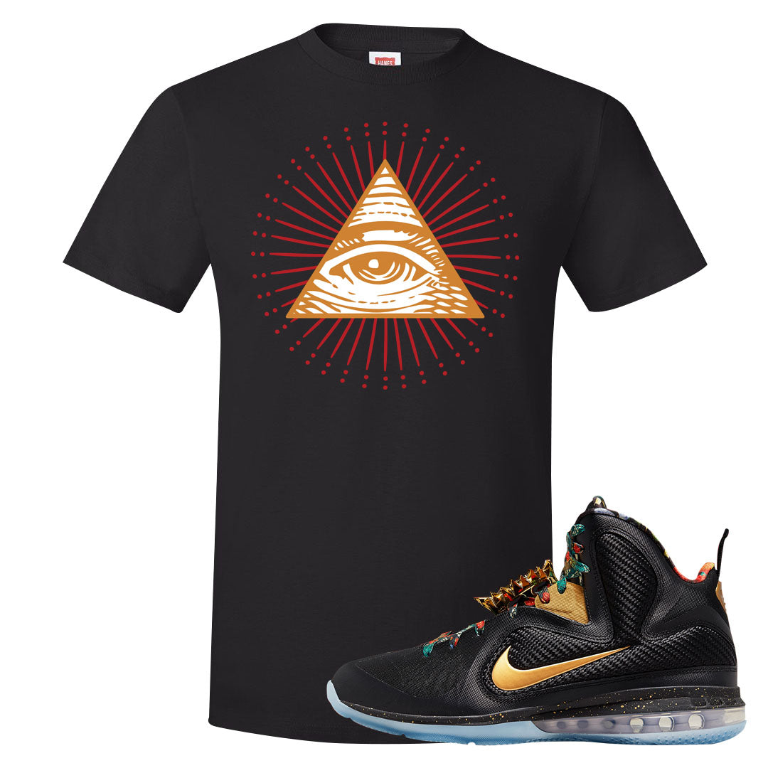 Throne Watch Bron 9s T Shirt | All Seeing Eye, Black