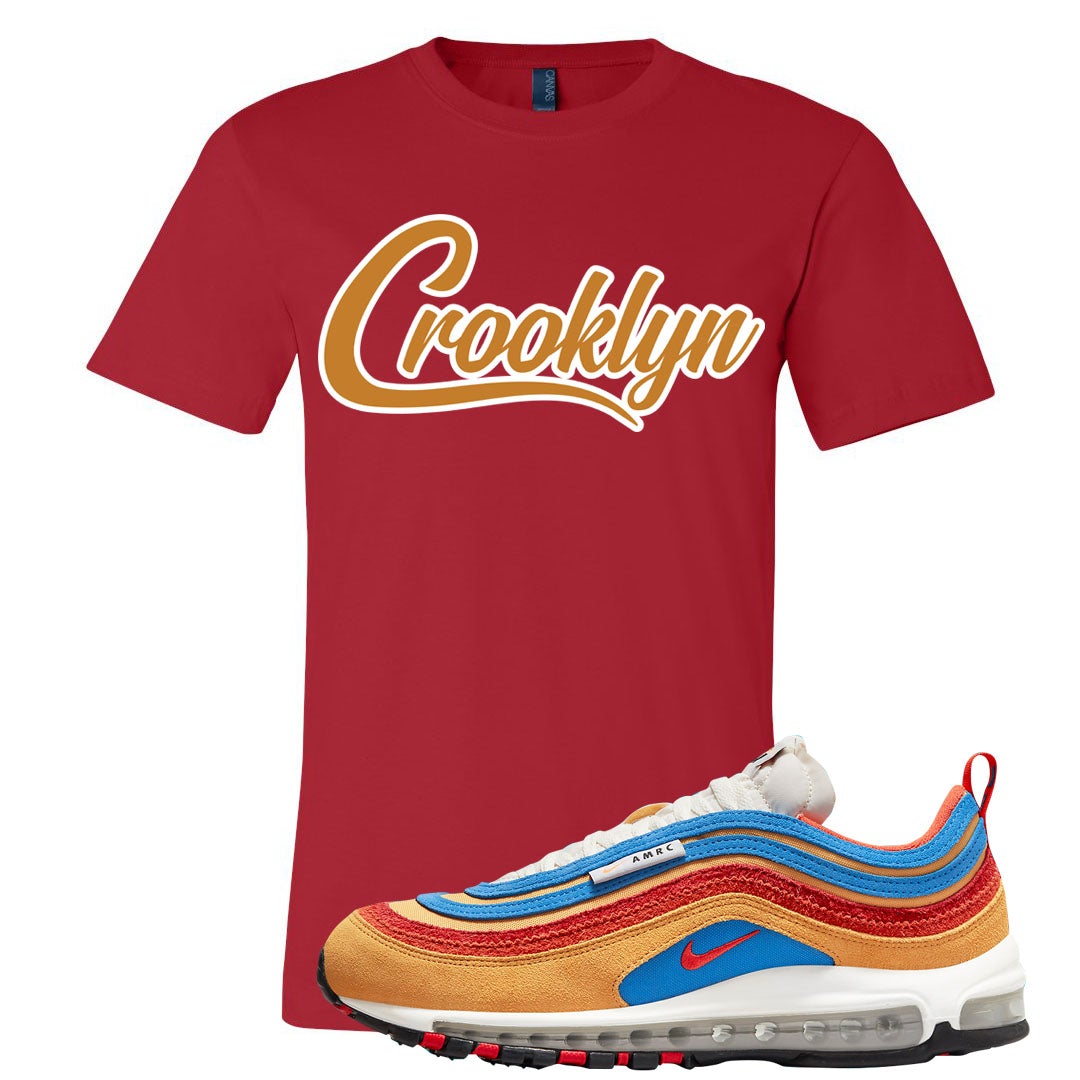 Tan AMRC 97s T Shirt | Crooklyn, Red