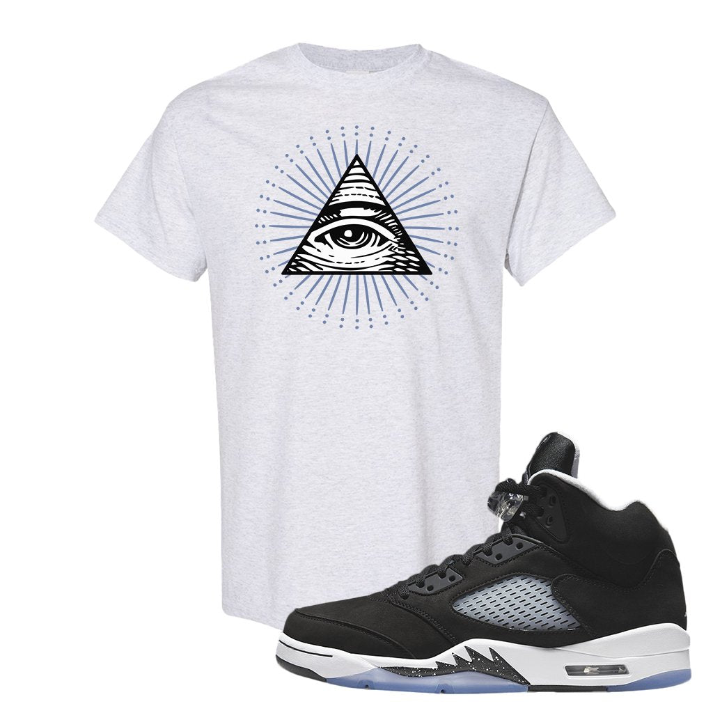 Oreo Moonlight 5s T Shirt | All Seeing Eye, Ash
