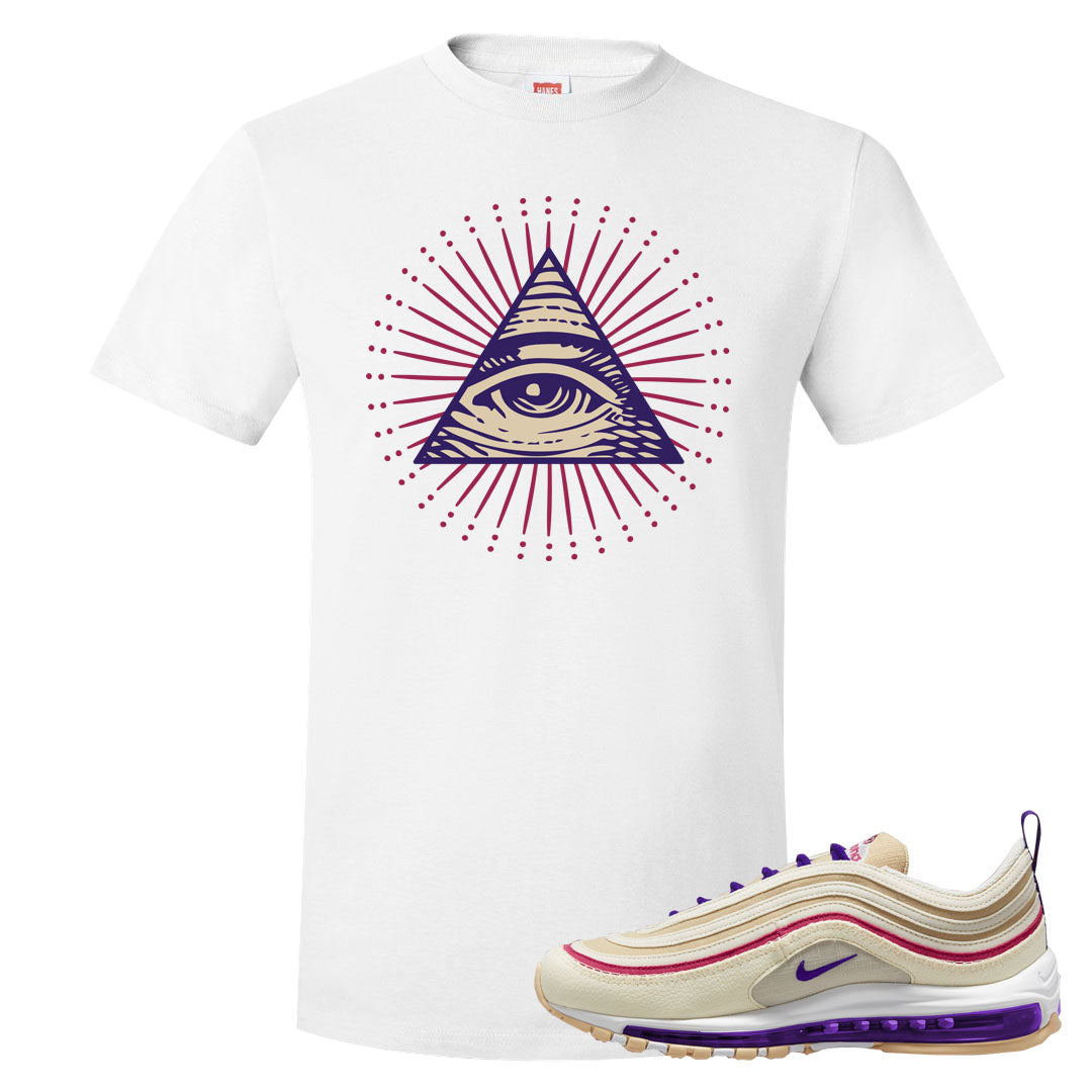 Sprung Sail 97s T Shirt | All Seeing Eye, White