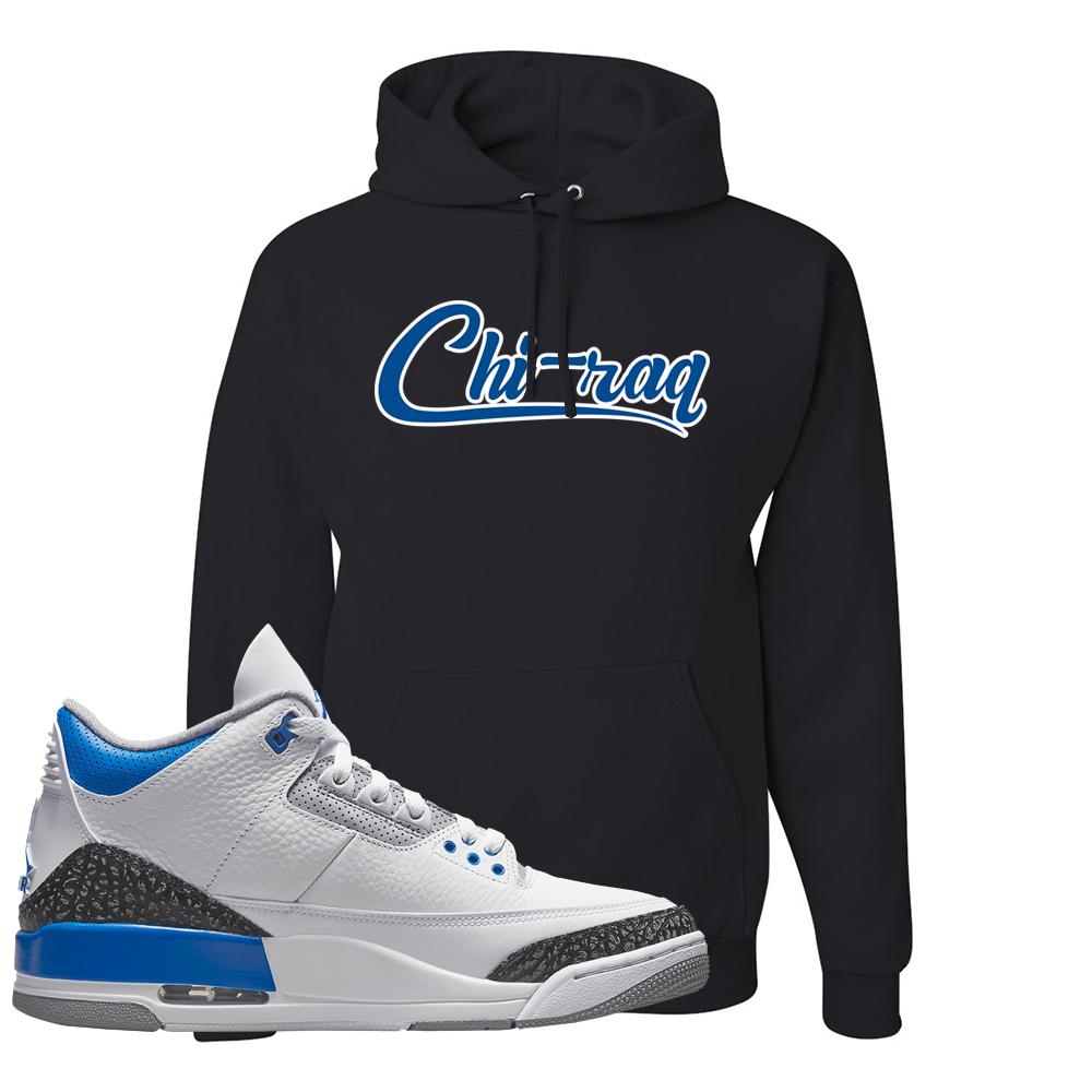 Racer Blue 3s Hoodie | Chiraq, Black