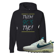 Seafoam Dark Teal Green 90s Hoodie | Them 90's Tho, Black