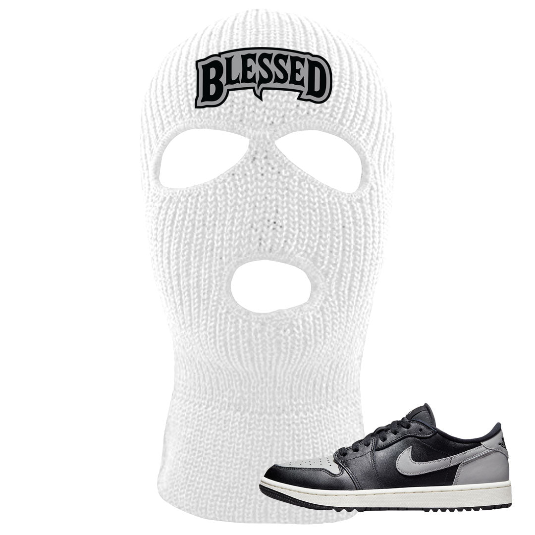 Shadow Golf Low 1s Ski Mask | Blessed Arch, White