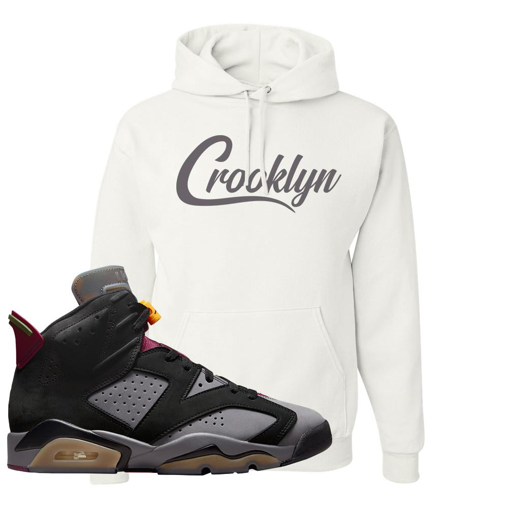 Bordeaux 6s Hoodie | Crooklyn, White