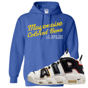 Multicolor Uptempos Hoodie | Mayonaise Colored Benz, Royal Blue