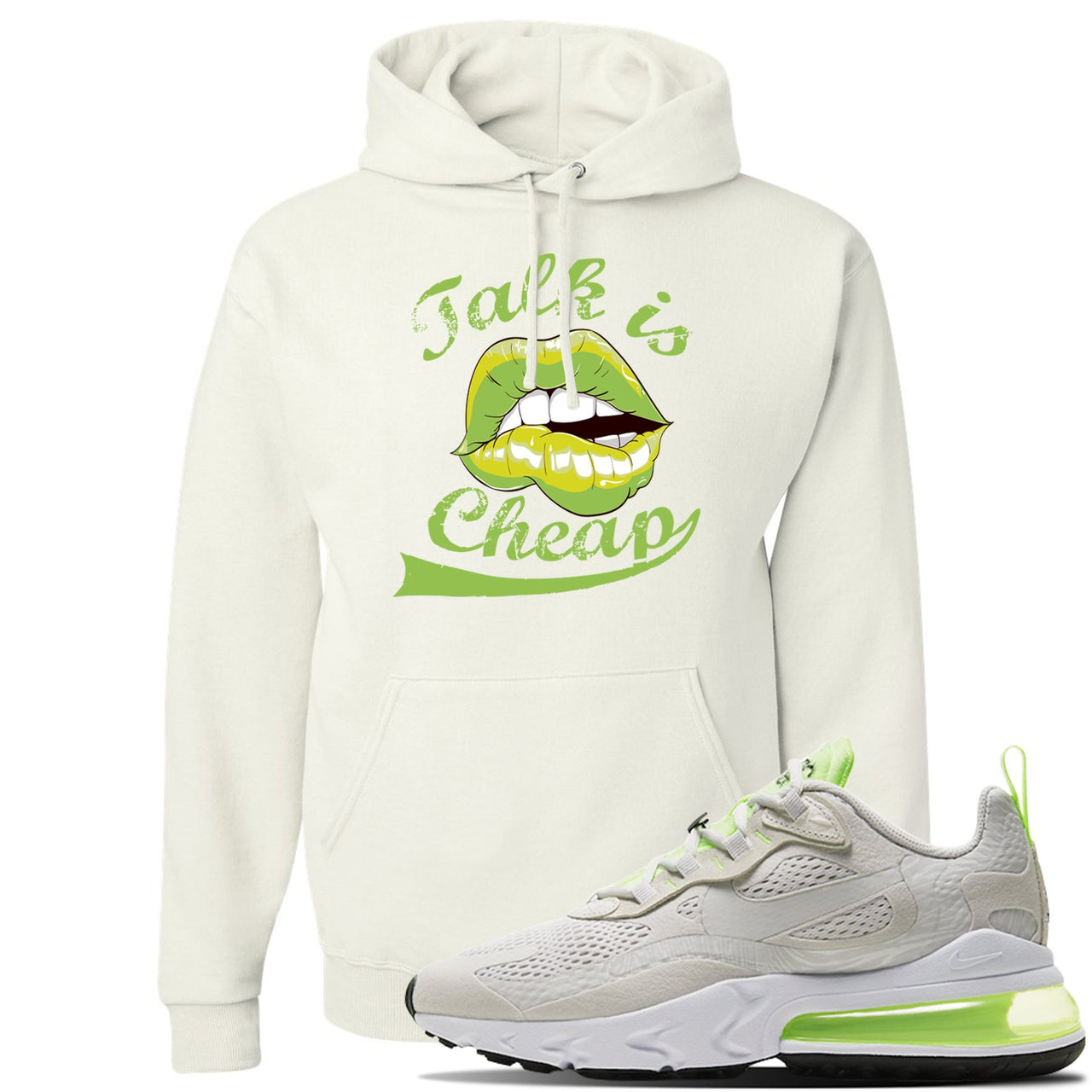 Ghost Green React 270s Hoodie | Talk Is Cheap, White