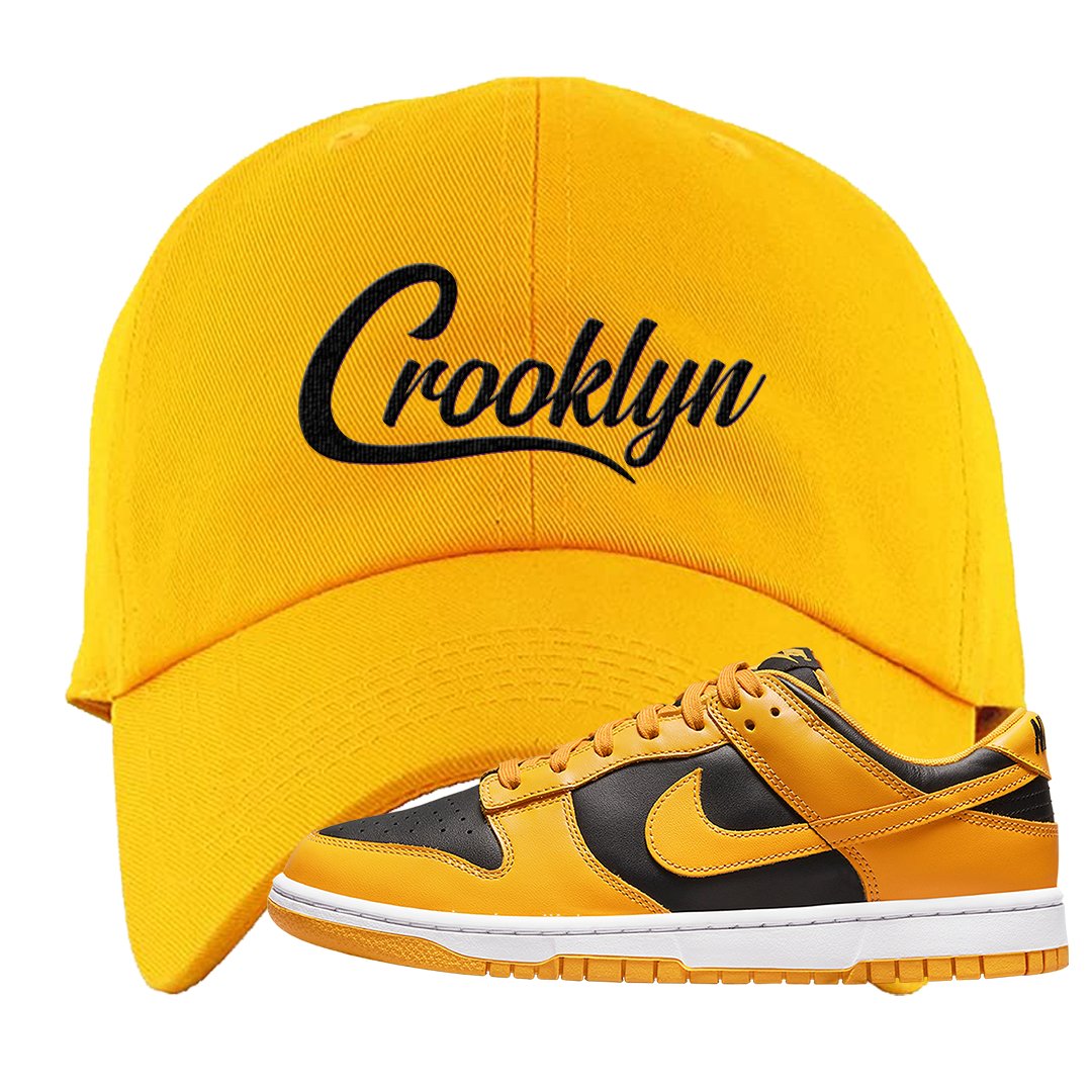 Goldenrod Low Dunks Dad Hat | Crooklyn, Gold