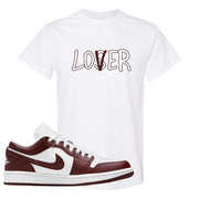 Air Jordan 1 Low Team Red T Shirt | Lover, White