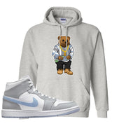 Air Jordan 1 Mid Grey Ice Blue Hoodie | Sweater Bear, Ash