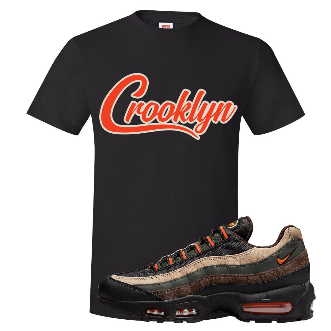 Dark Army Orange Blaze 95s T Shirt | Crooklyn, Black