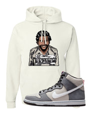 Medium Grey High Dunks Hoodie | Escobar Illustration, White