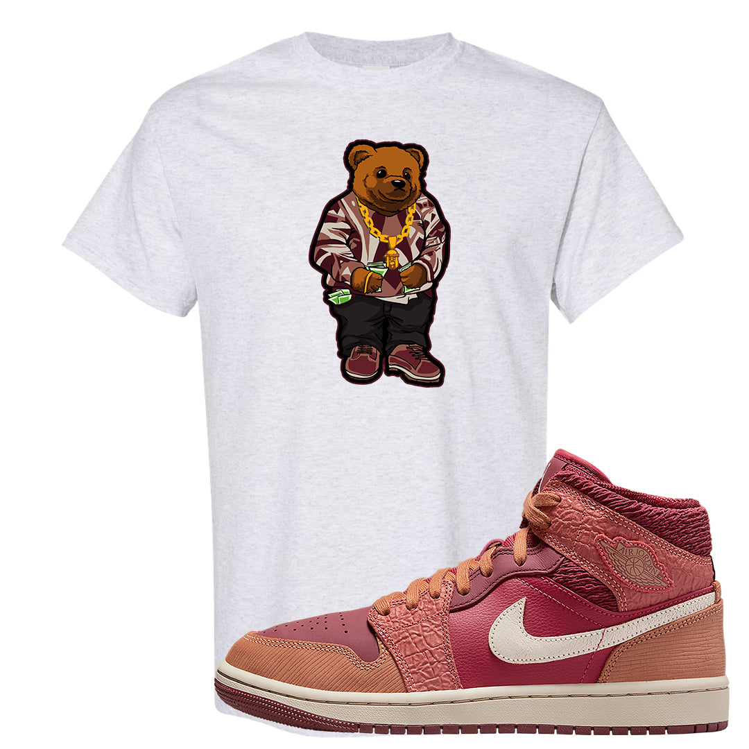 Africa Mid 1s T Shirt | Sweater Bear, Ash