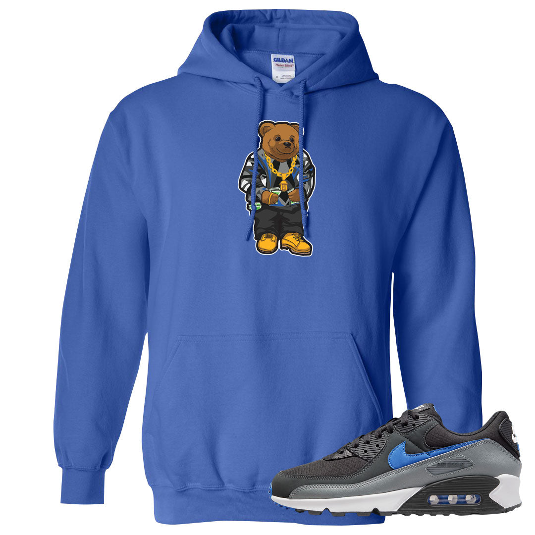 Grey Black Blue 90s Hoodie | Sweater Bear, Royal
