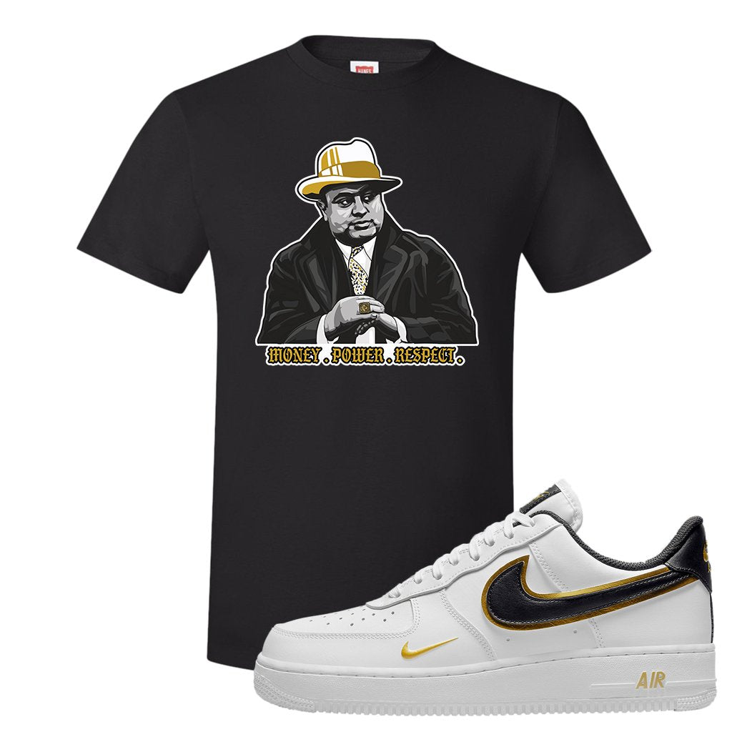 Air Force 1 Low White Gold T Shirt | Capone Illustration, Black