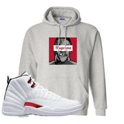 Twist White Red 12s Hoodie | Thupreme, Ash