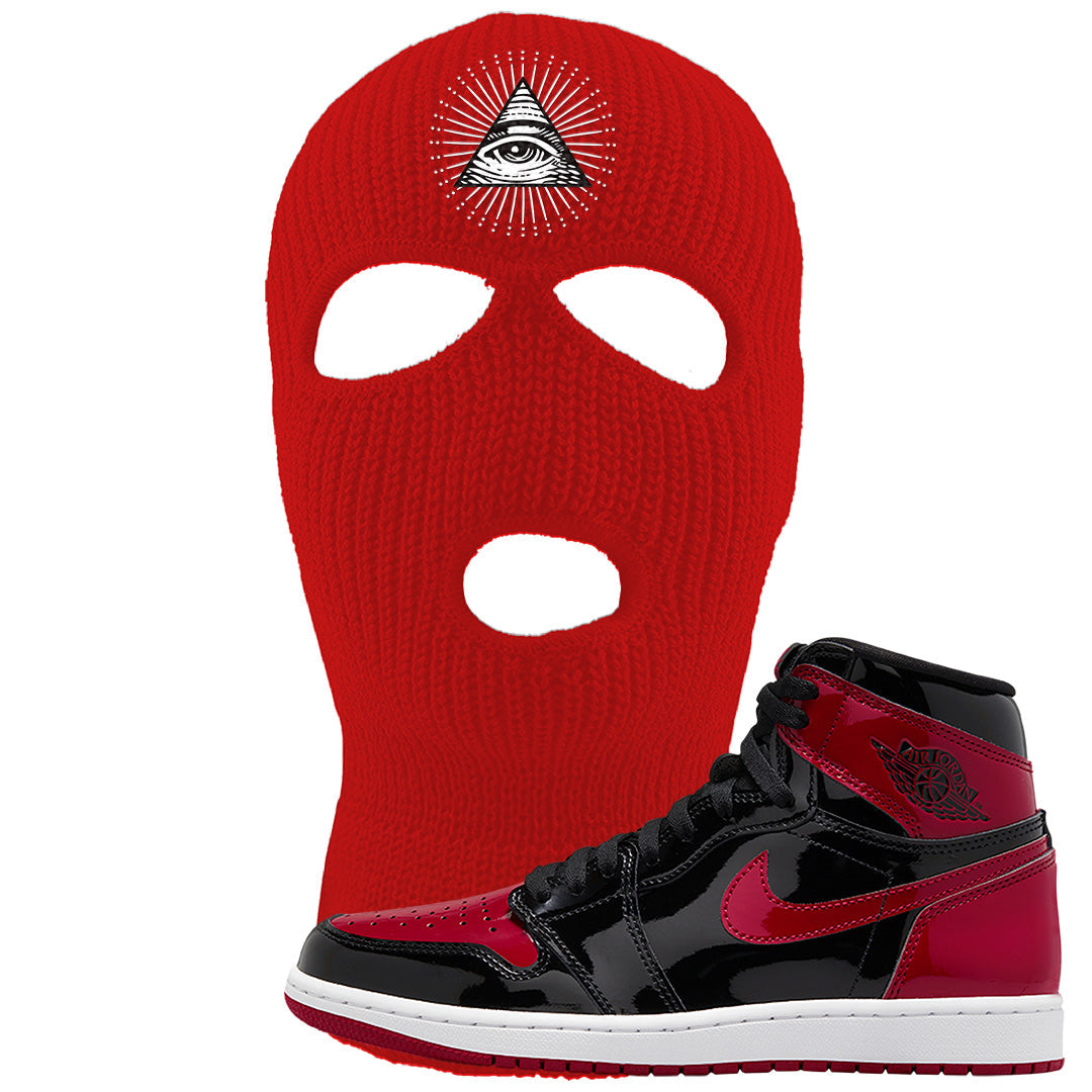 Patent Bred 1s Ski Mask | All Seeing Eye, Red