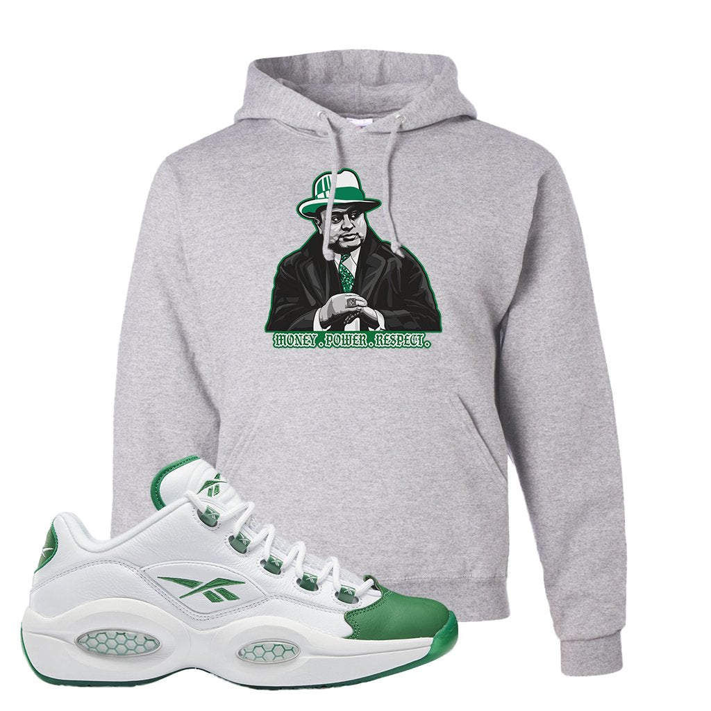 Question Low Green Toe Hoodie | Capone Illustration, Ash
