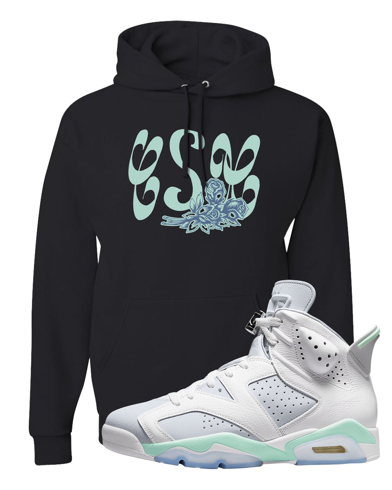 Mint Foam 6s Hoodie | Certified Sneakerhead, Black
