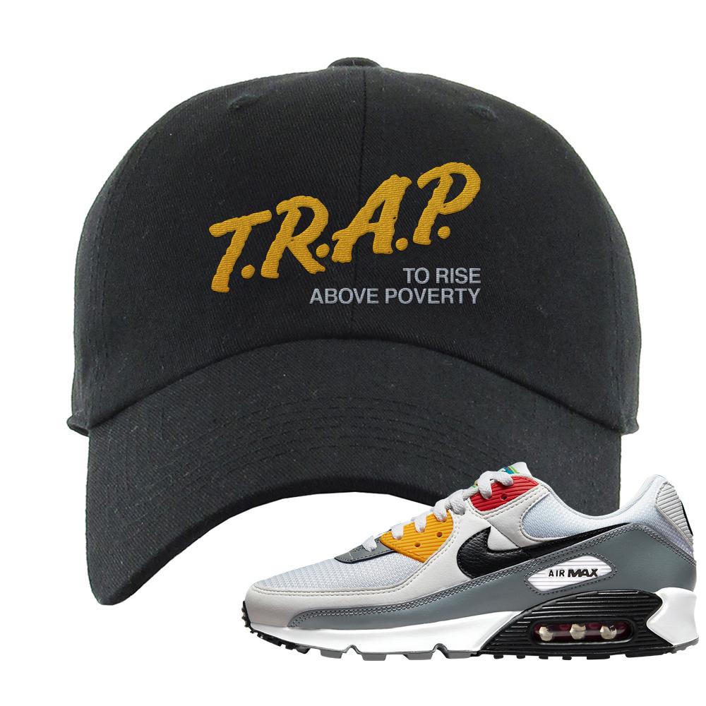 Peace Love Basketball 90s Dad Hat | Trap To Rise Above Poverty, Black