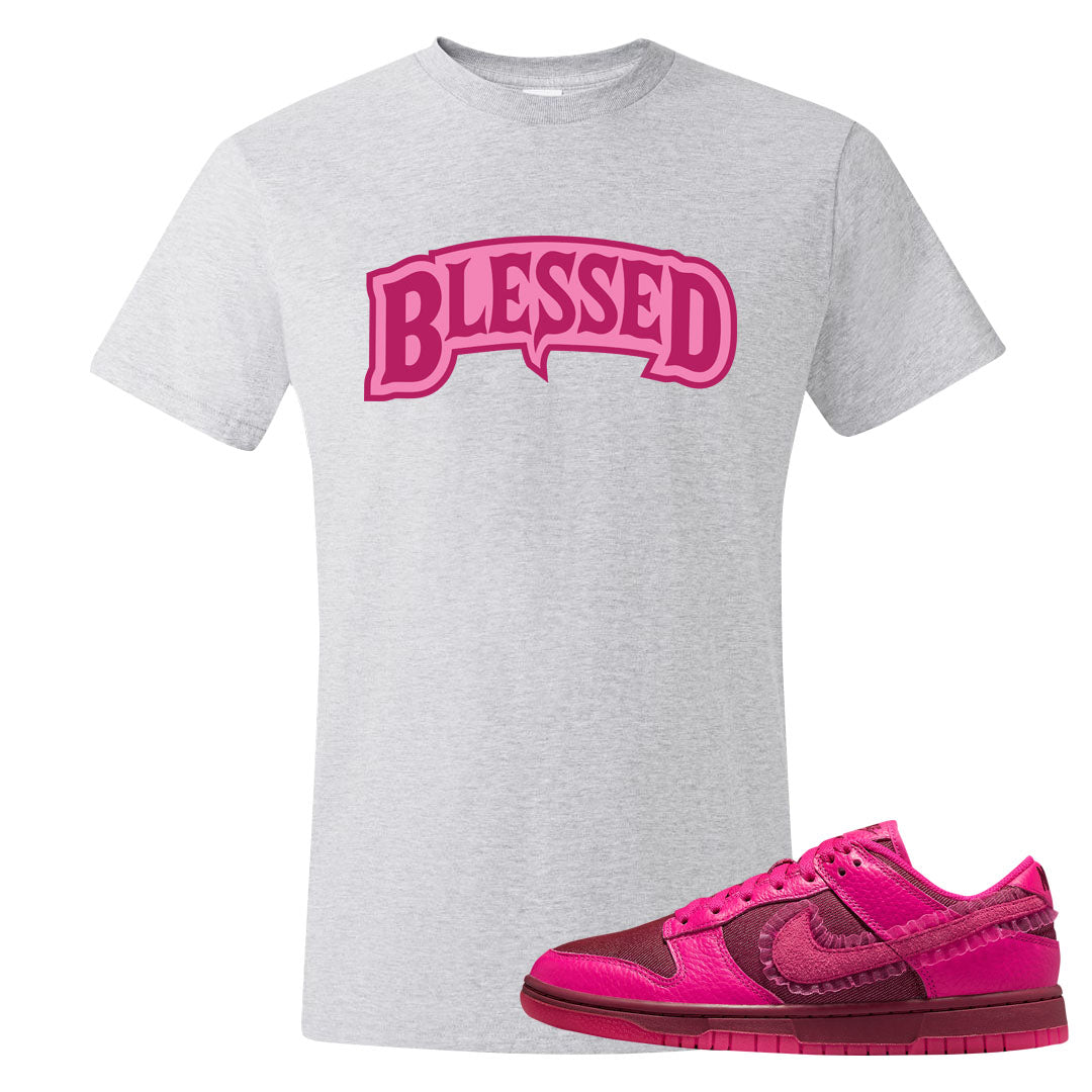 2022 Valentine's Day Low Dunks T Shirt | Blessed Arch, Ash