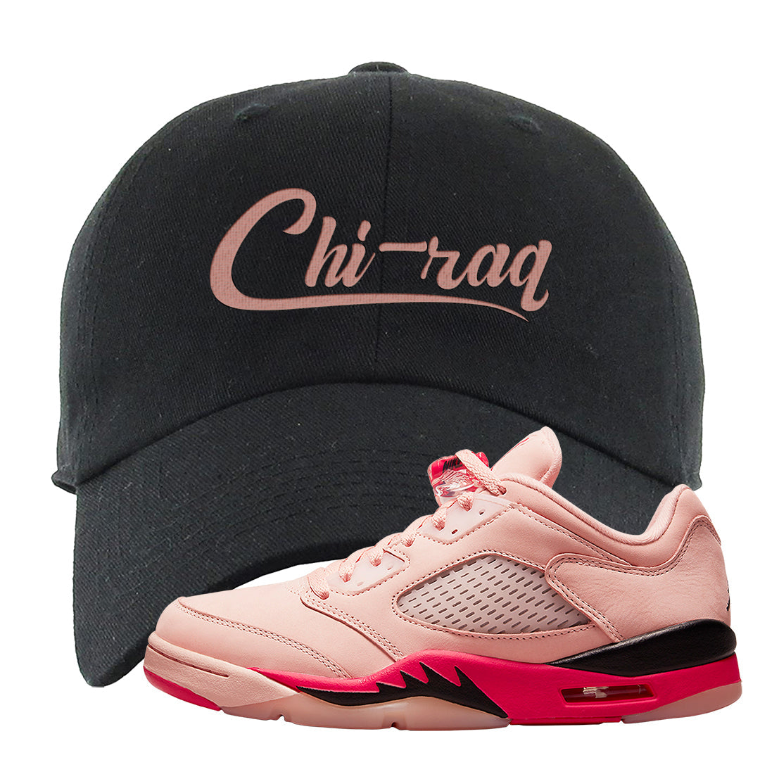 Arctic Pink Low 5s Dad Hat | Chiraq, Black