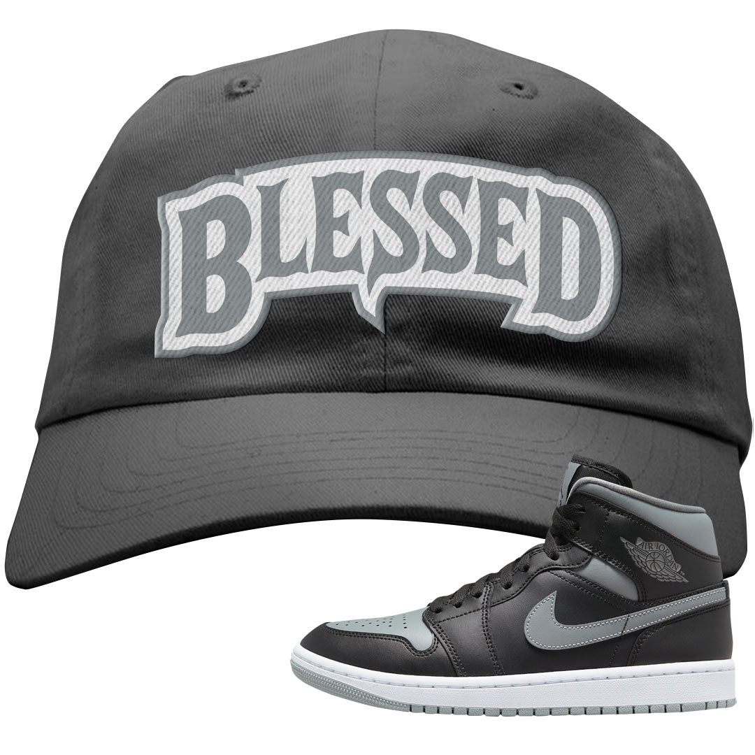 Alternate Shadow Mid 1s Dad Hat | Blessed Arch, Dark Gray