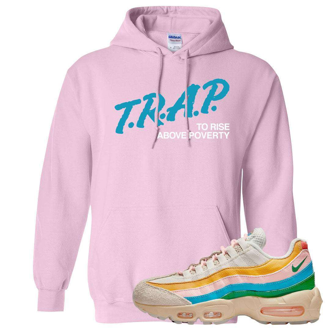 Rise Unity Sail 95s Hoodie | Trap To Rise Above Poverty, Light Pink