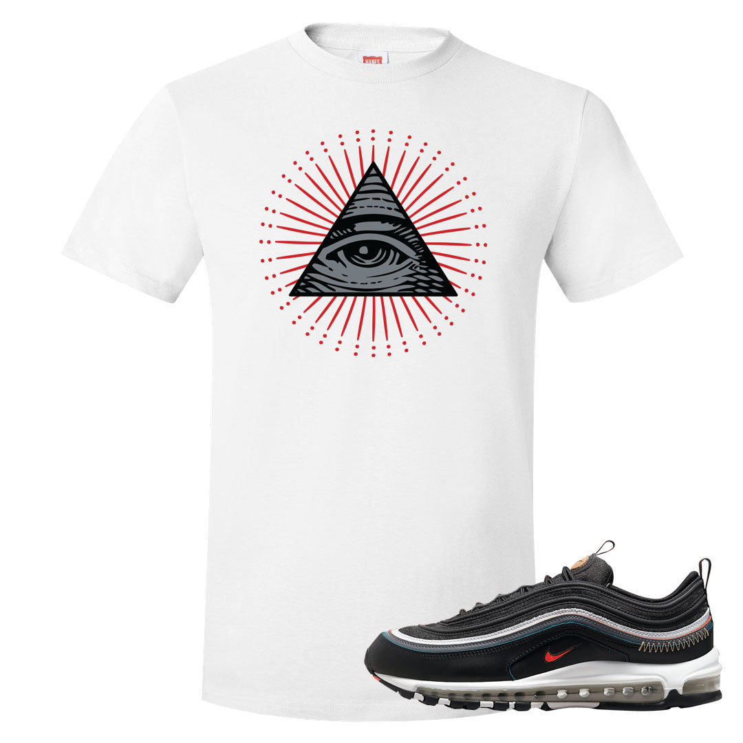 Alter and Reveal 97s T Shirt | All Seeing Eye, White