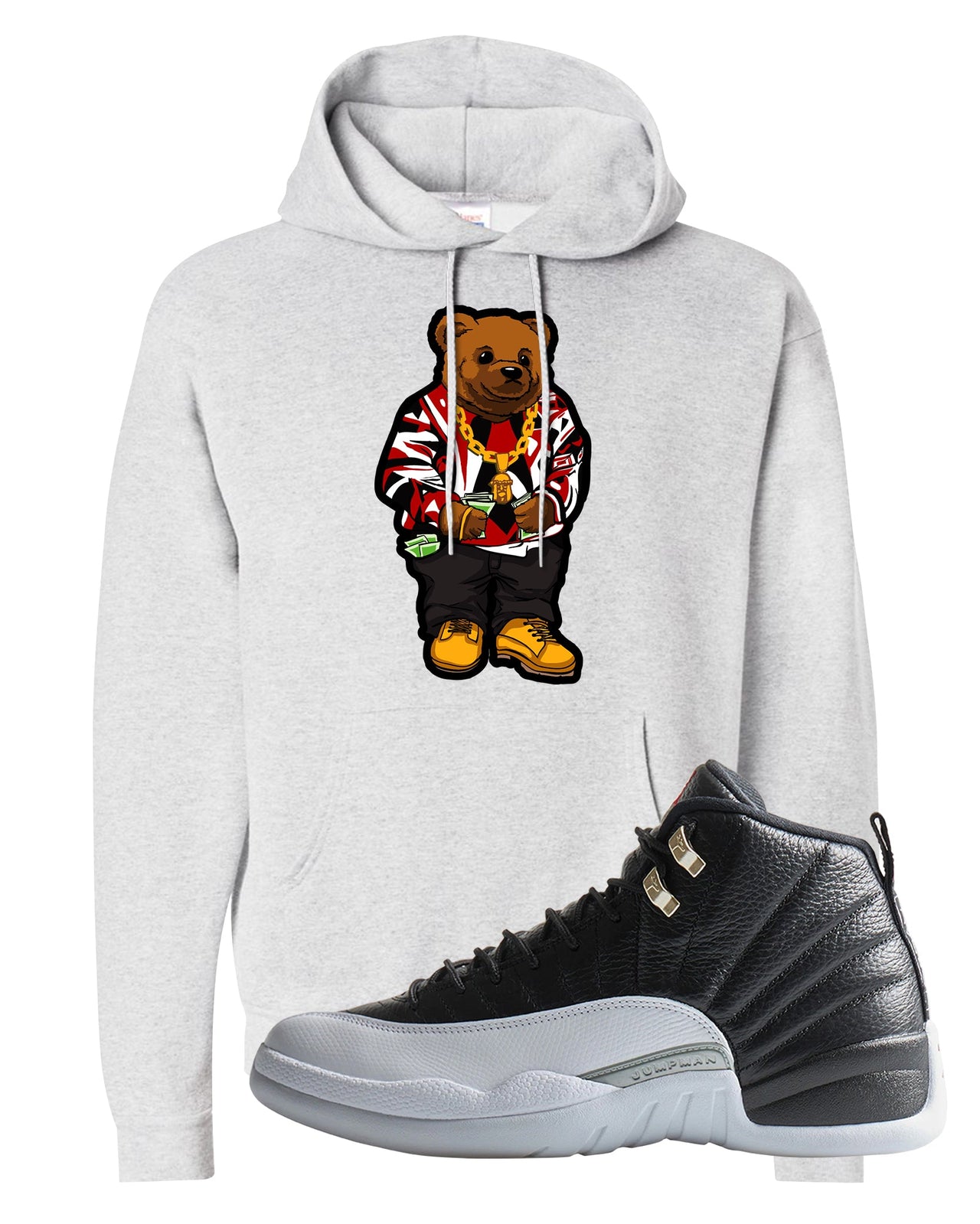 Playoff 12s Hoodie | Sweater Bear, Ash