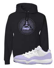 Pure Violet Low 11s Hoodie | All Seeing Eye, Black